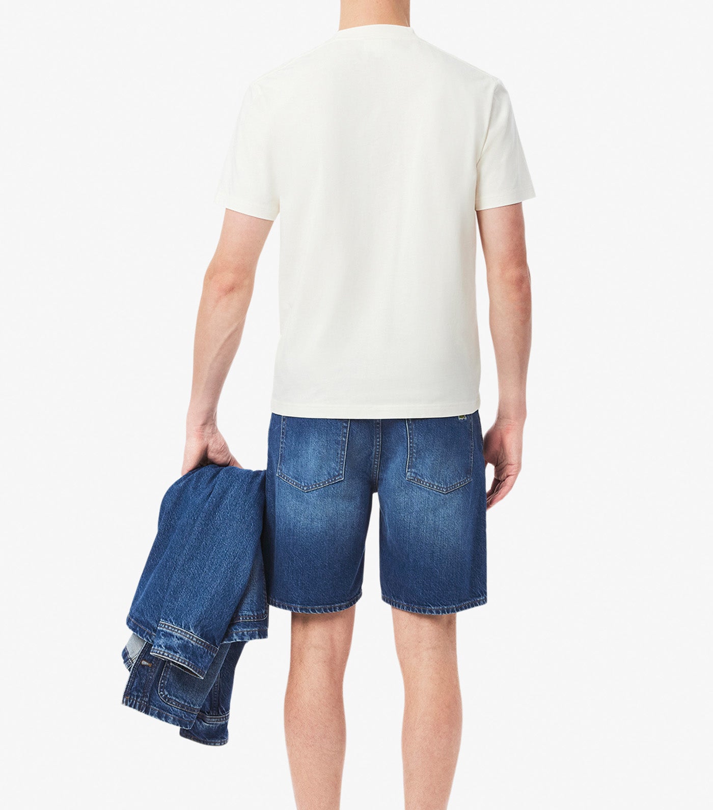 Straight Fit Denim Bermuda Shorts