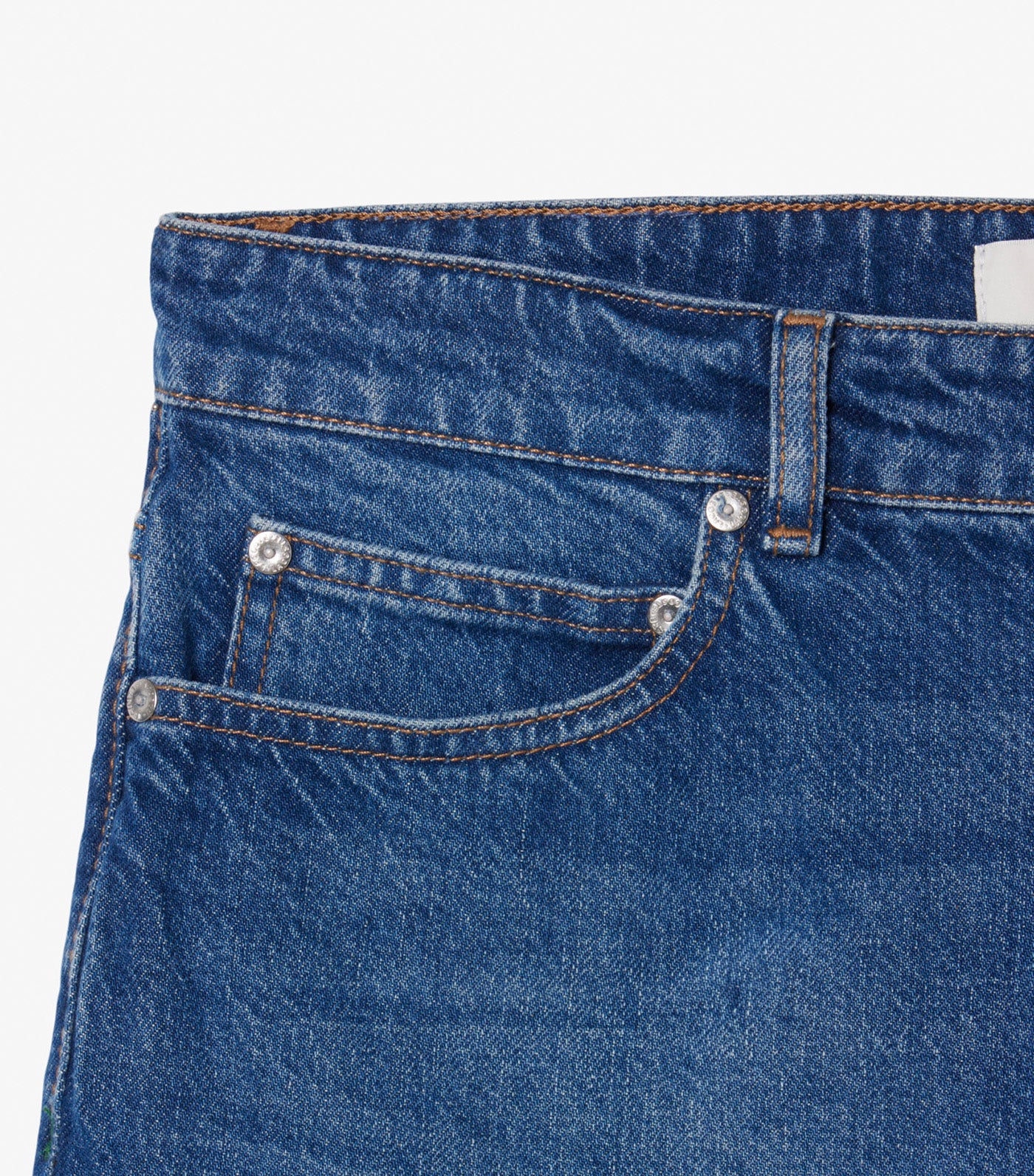 Straight Fit Denim Bermuda Shorts