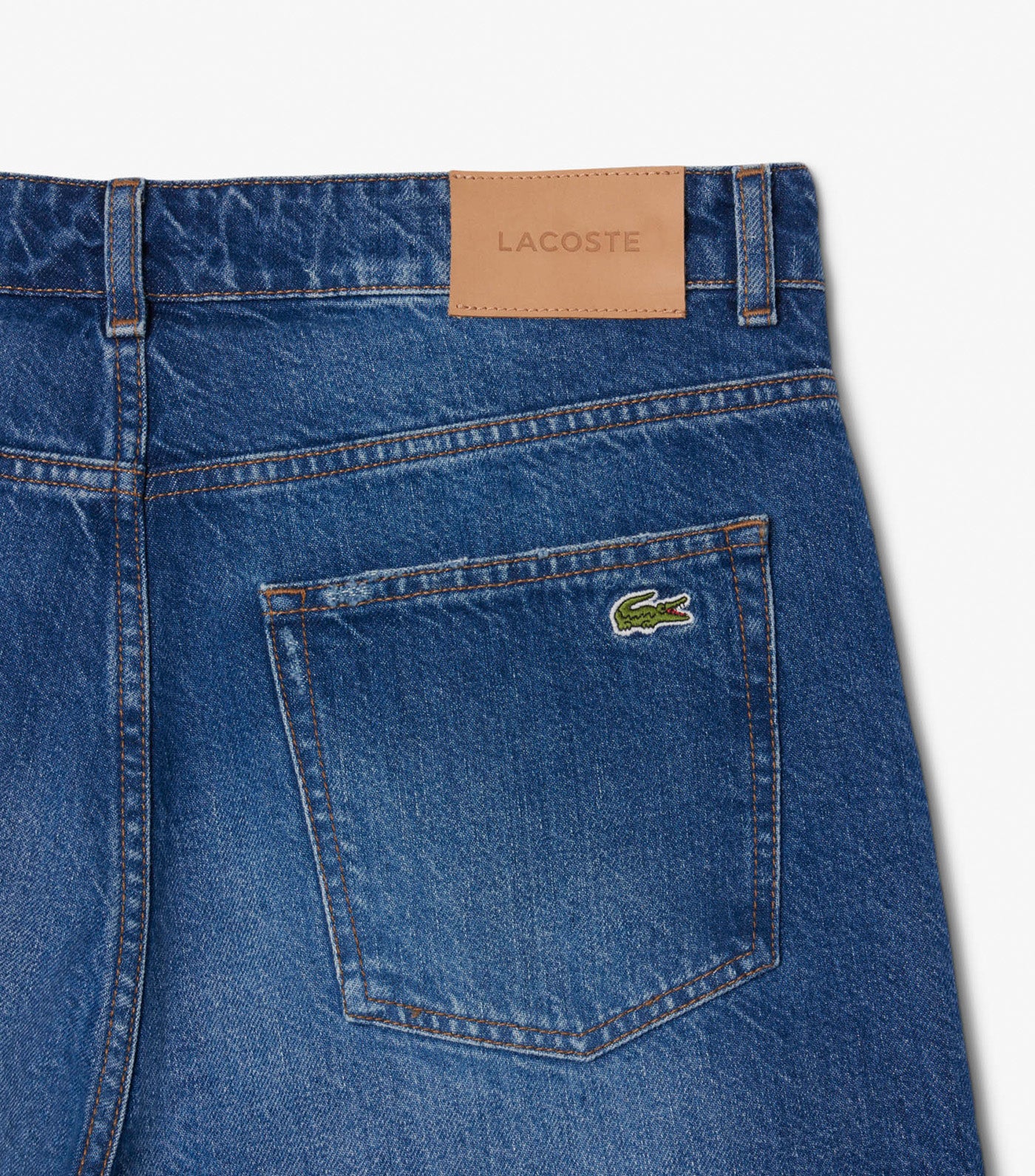 Straight Fit Denim Bermuda Shorts