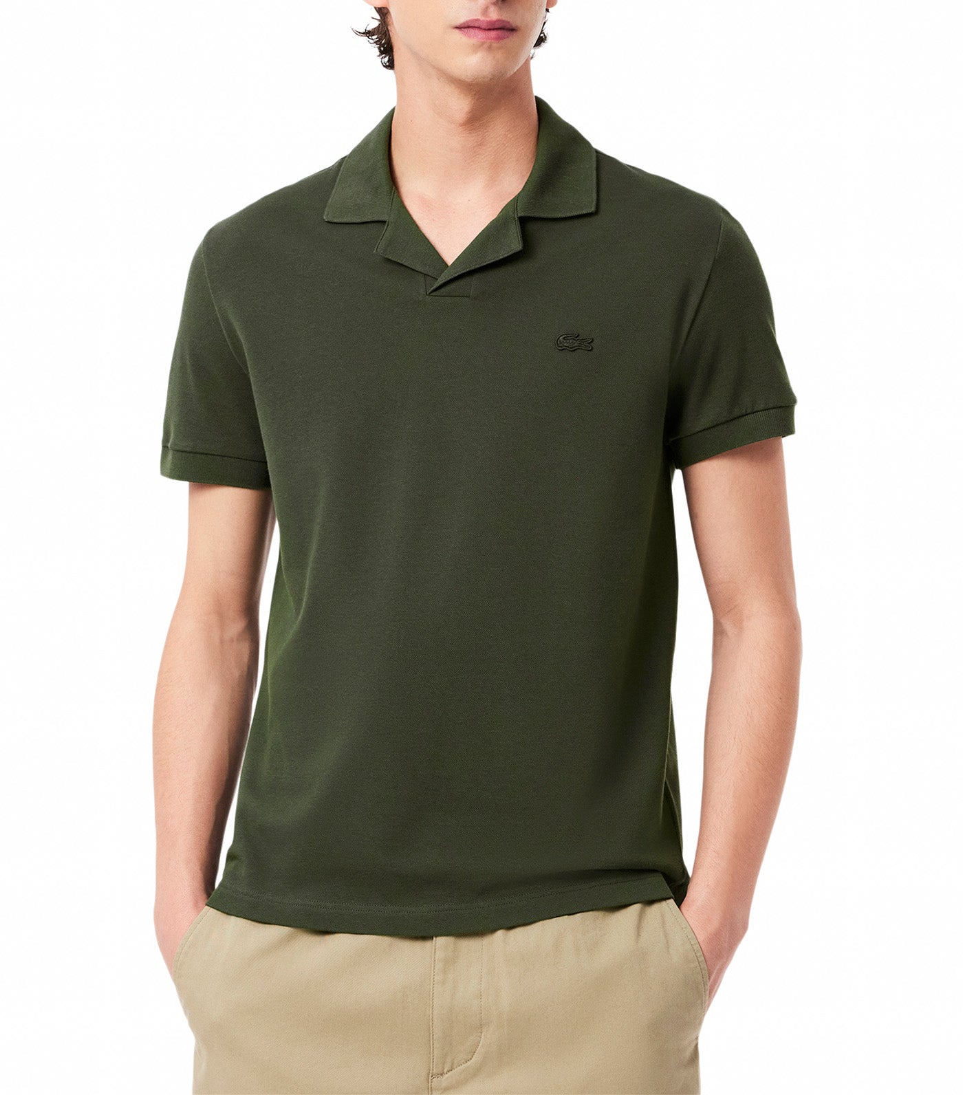 Classic Fit Open Neck Paris Polo Shirt