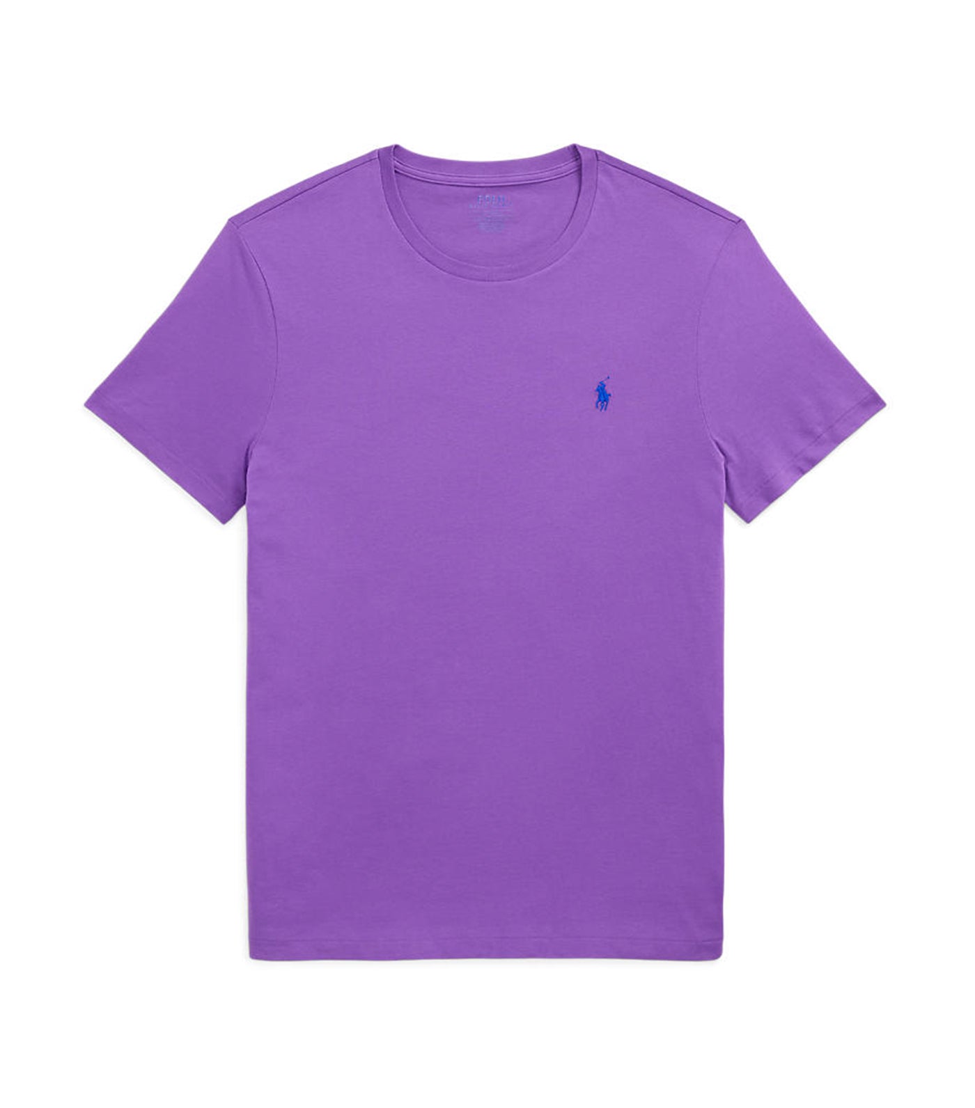Men's Custom Slim Fit Jersey Crewneck T-Shirt Tie Purple