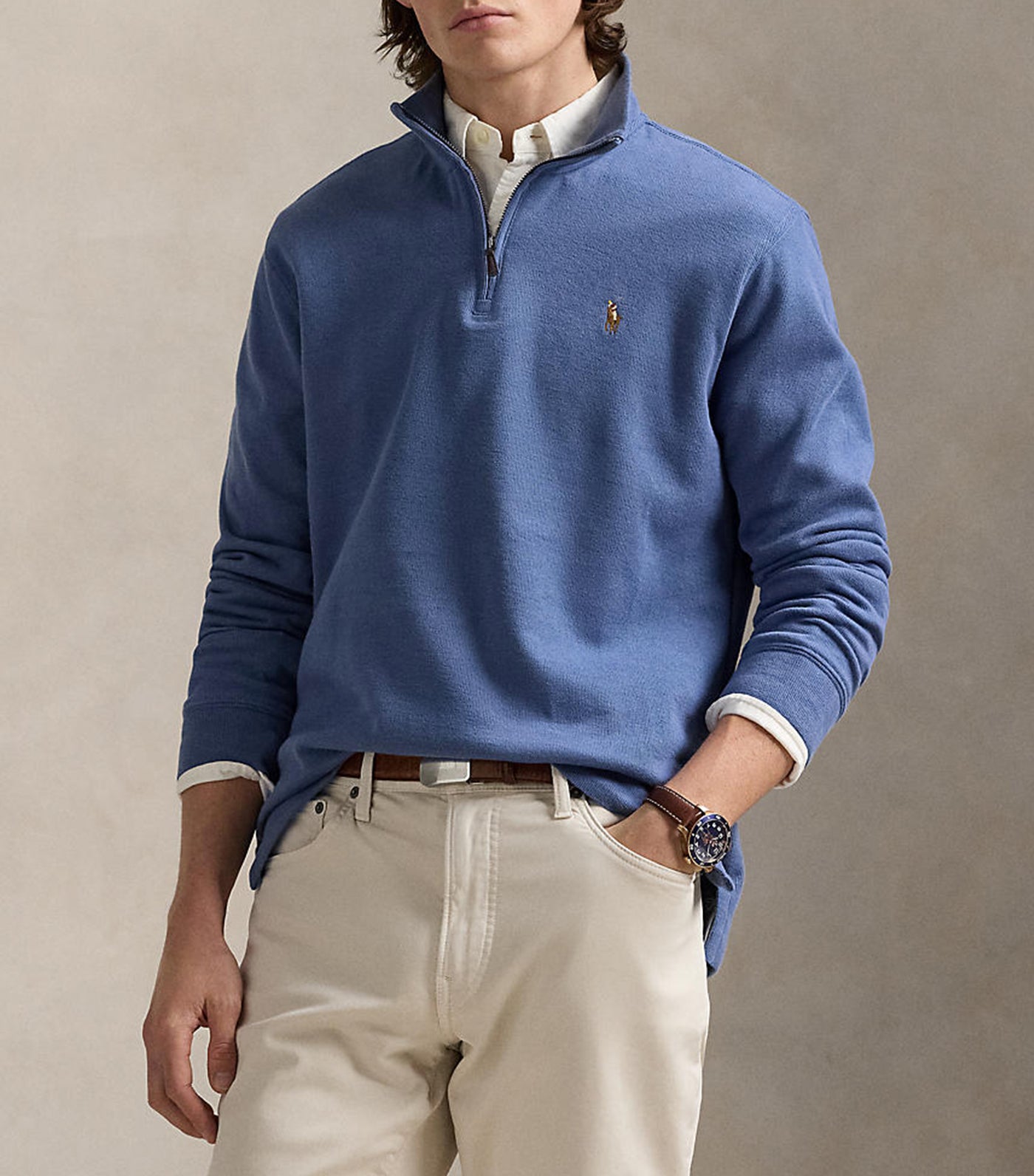 Men's Estate-Rib Quarter-Zip Pullover