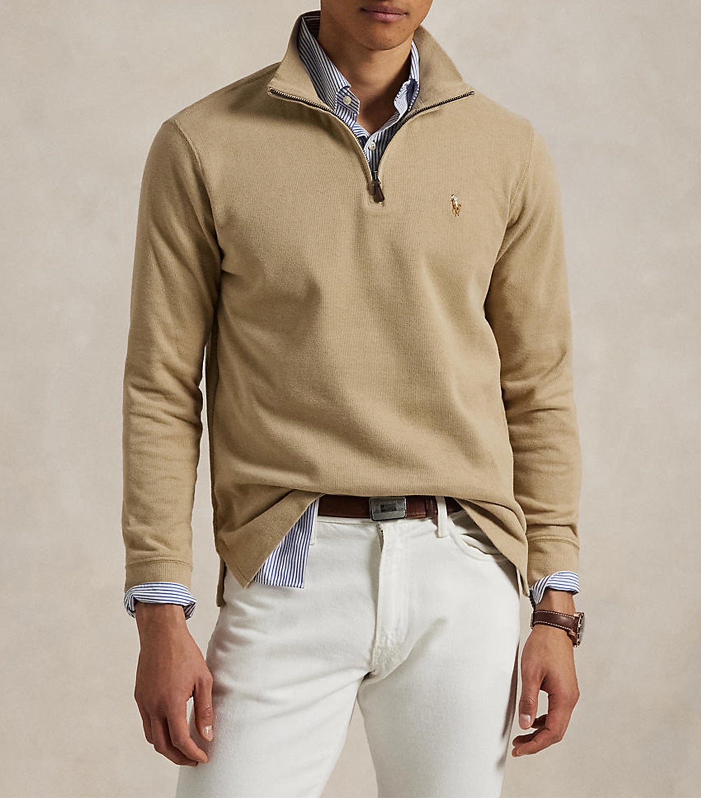 Men's Estate-Rib Quarter-Zip Pullover