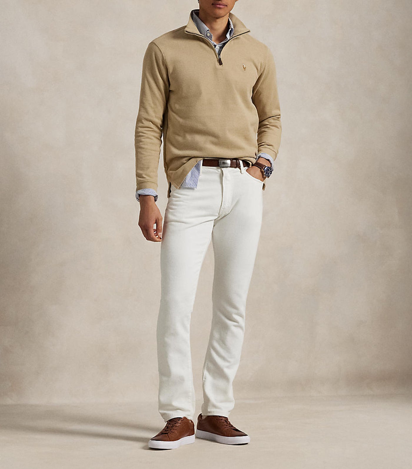 Men's Estate-Rib Quarter-Zip Pullover