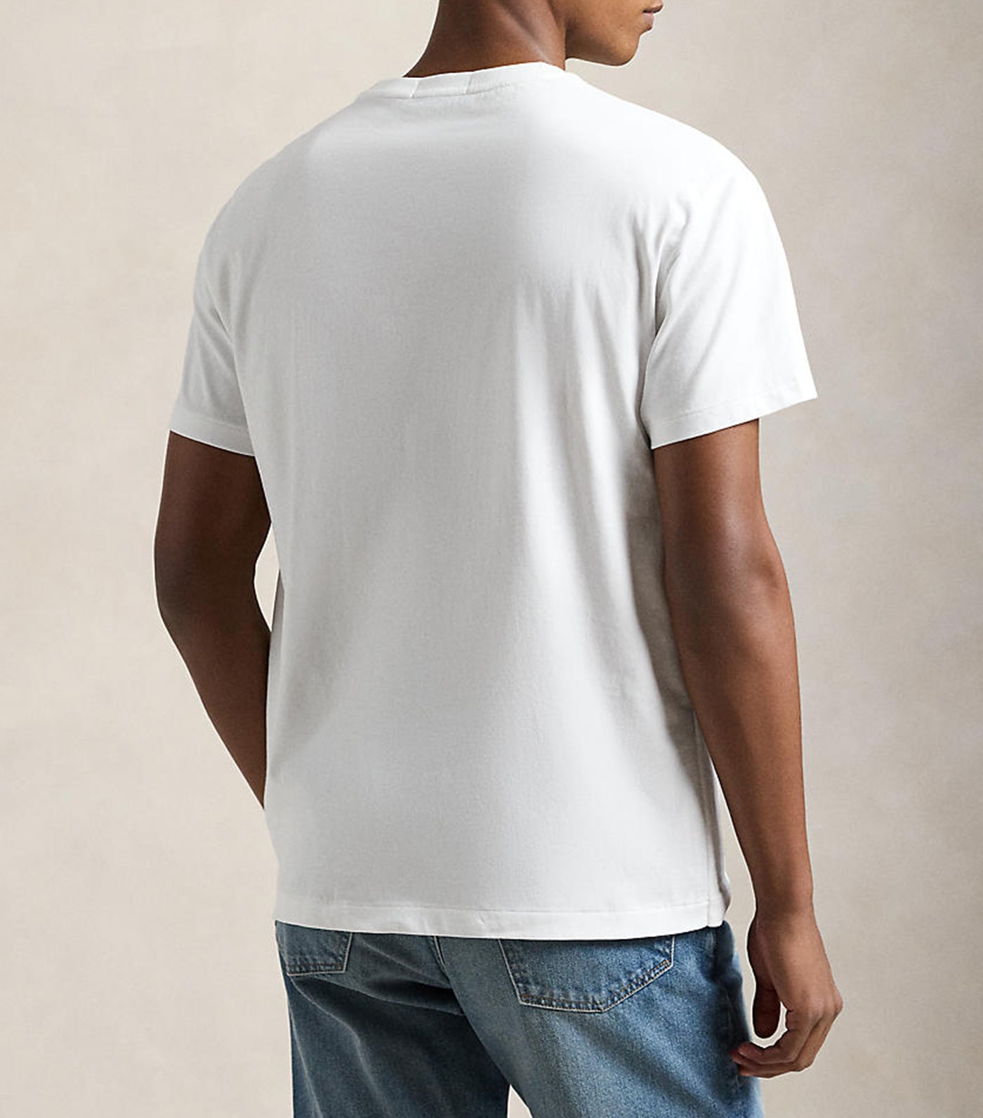 Men's Classic Fit Polo Bear Jersey T-Shirt White Explorer Bear