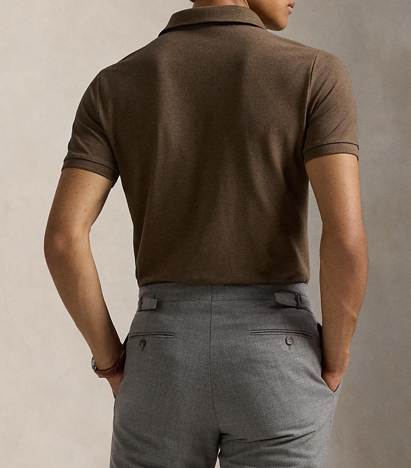Men's Custom Slim Fit Stretch Mesh Polo Shirt