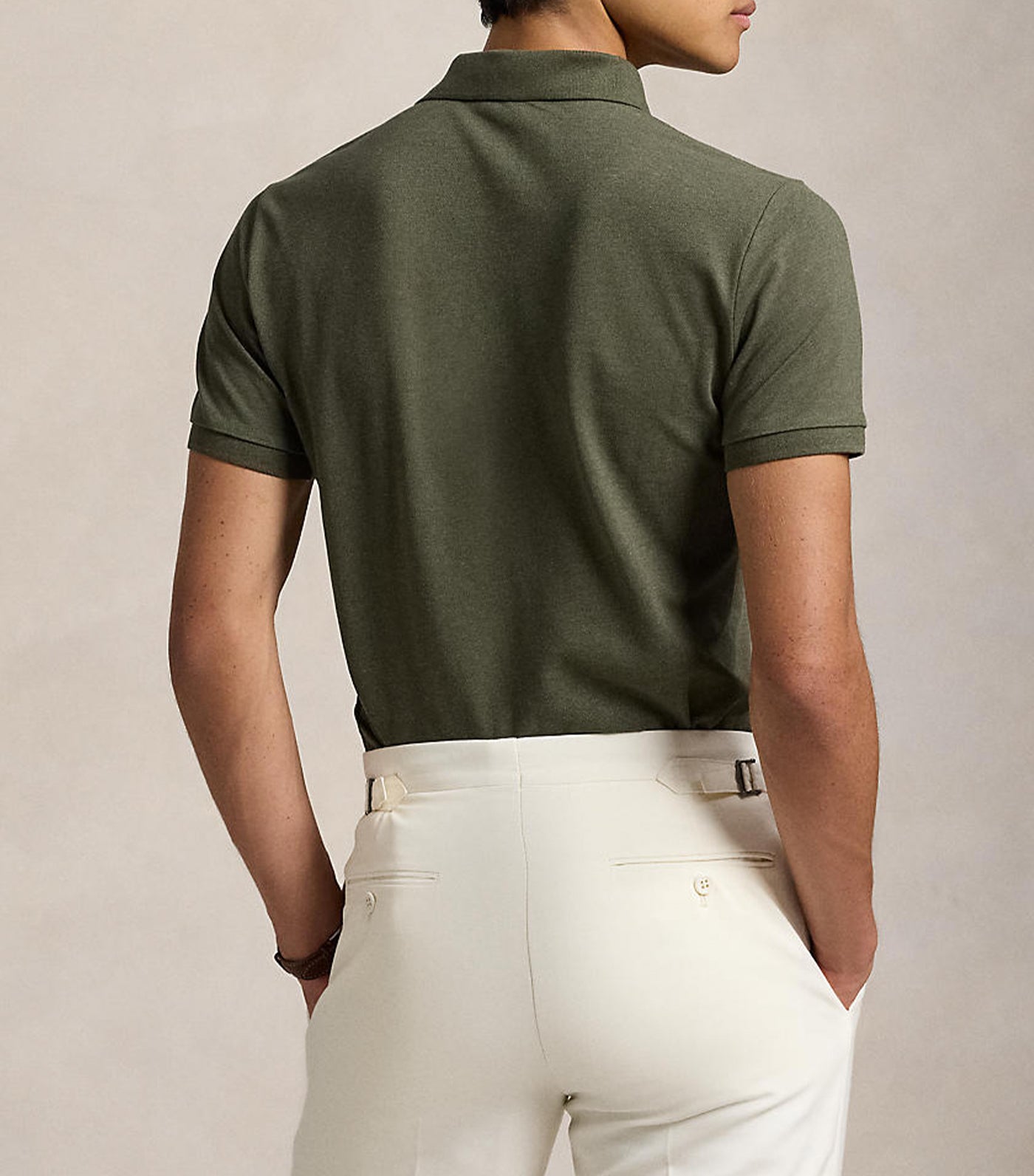 Men's Custom Slim Fit Stretch Mesh Polo Shirt