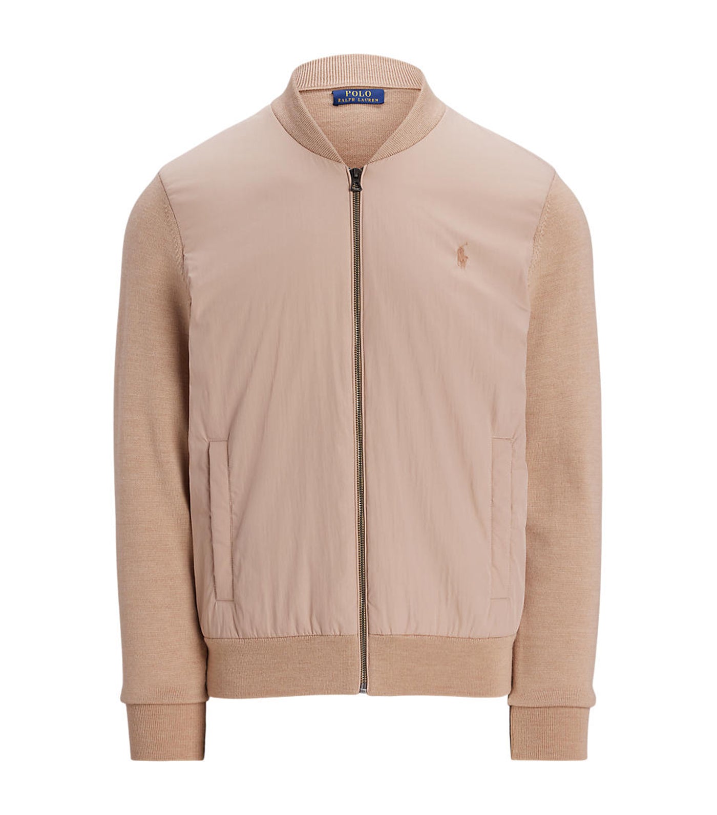Men's Hybrid Wool Full-Zip Sweater Dune Melange