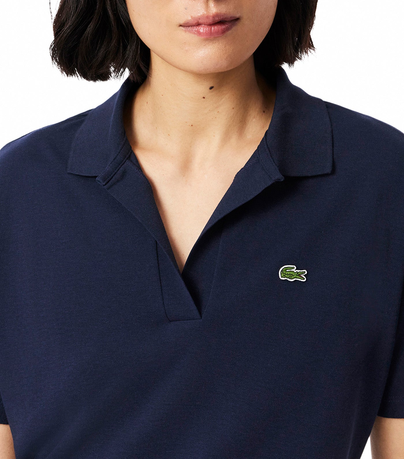 Relaxed Fit Fluid Piqué Polo Shirt Midnight Blue