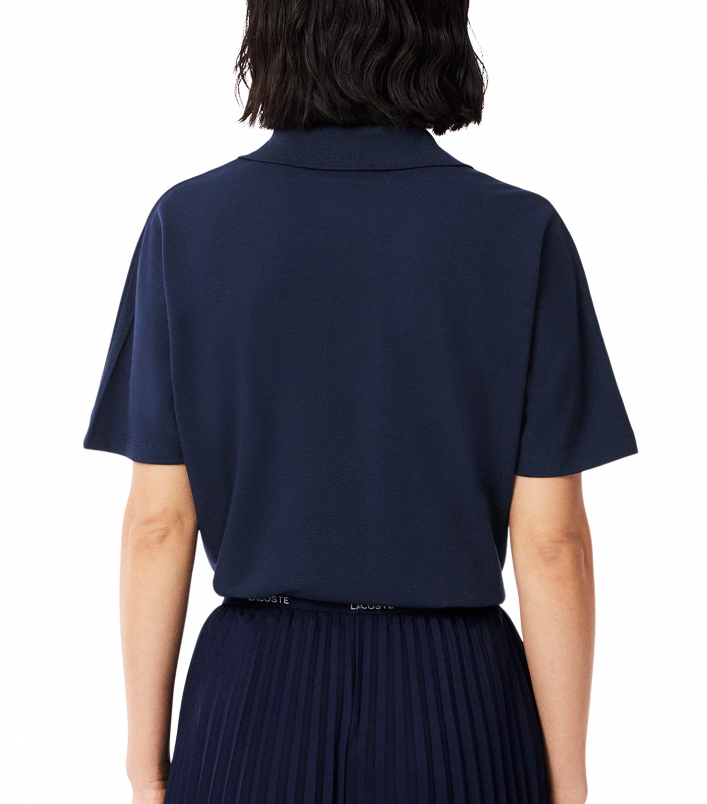 Relaxed Fit Fluid Piqué Polo Shirt Midnight Blue