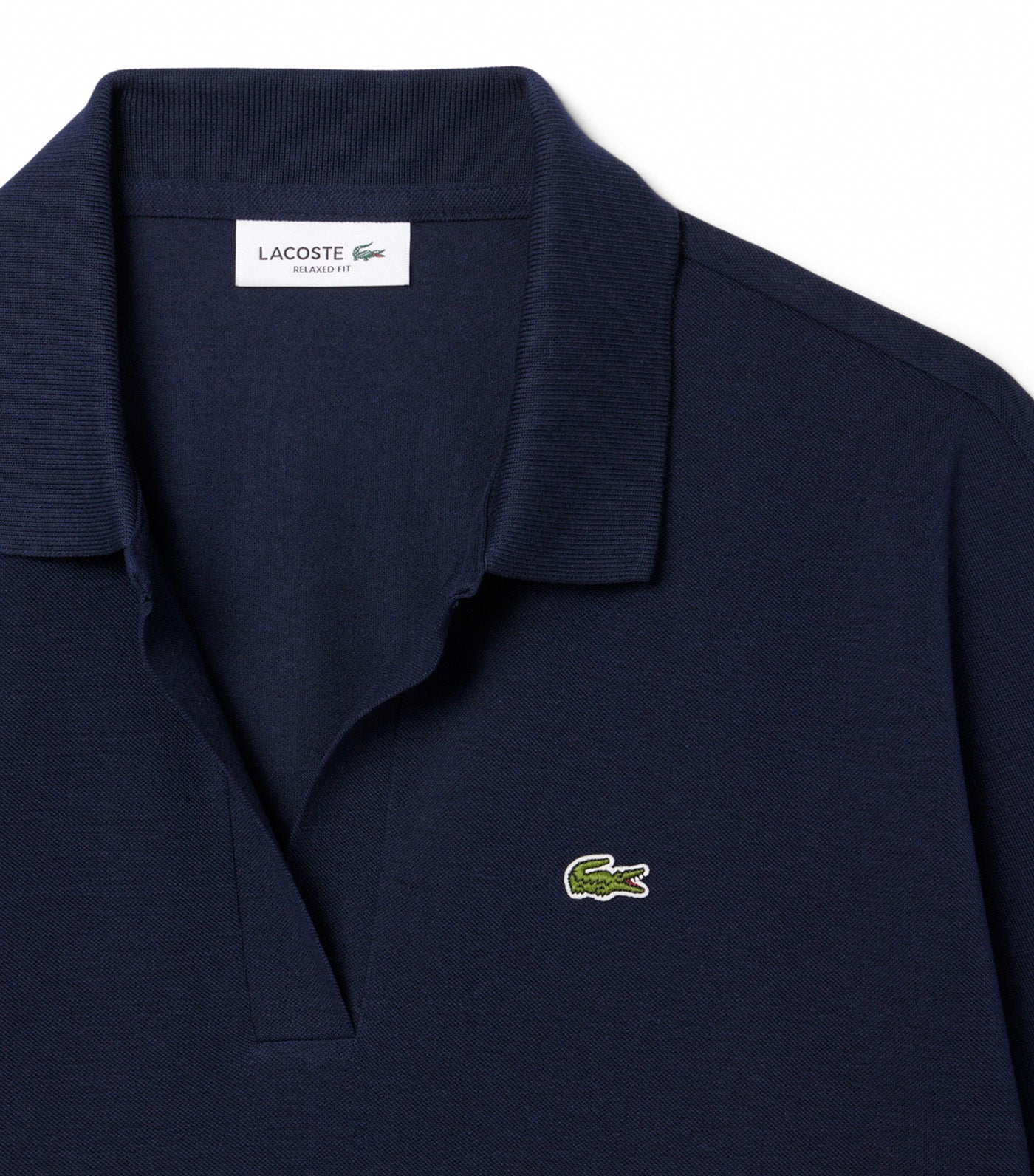 Relaxed Fit Fluid Piqué Polo Shirt Midnight Blue