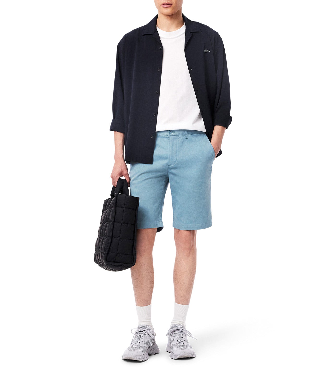 Slim Fit Stretch Cotton Bermuda Shorts