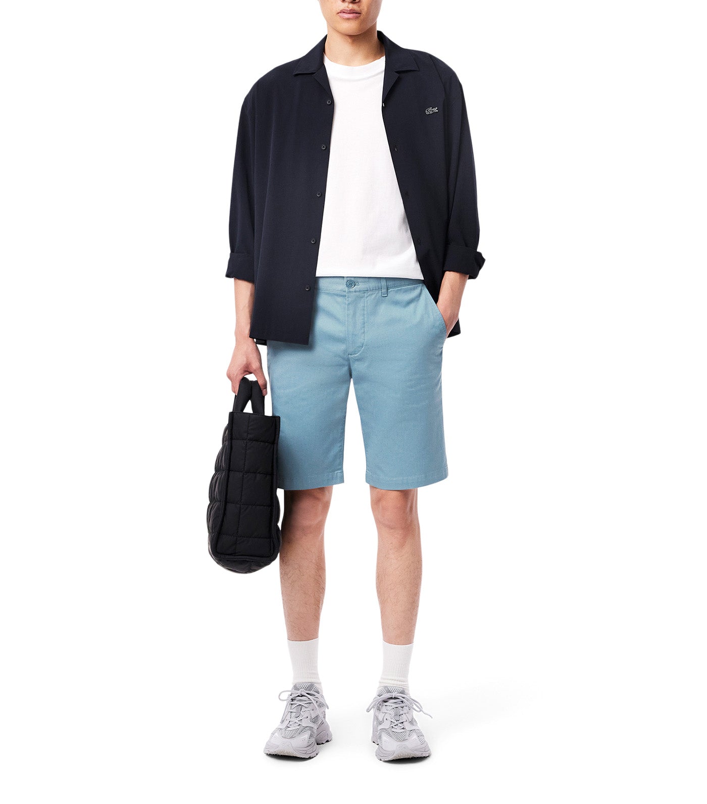 Slim Fit Stretch Cotton Bermuda Shorts