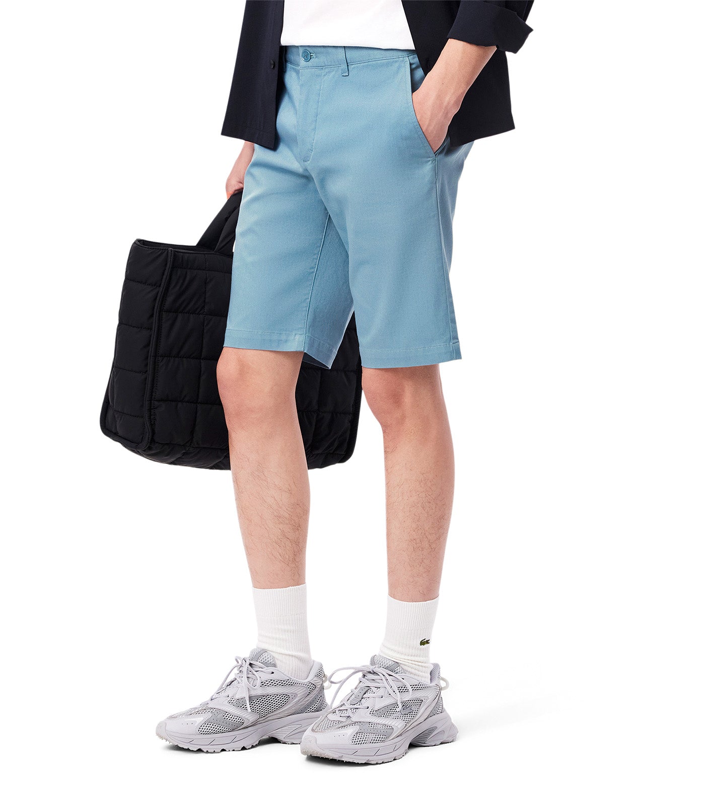Slim Fit Stretch Cotton Bermuda Shorts