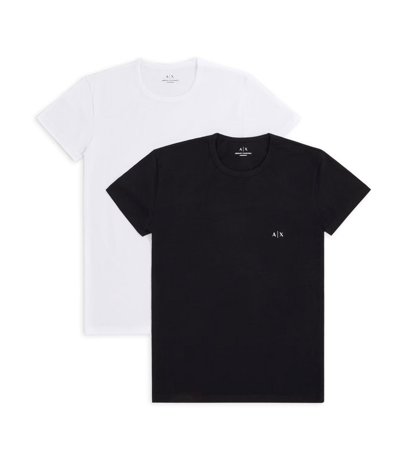 Armani Exchange 2-Pack Jersey T-Shirts Black/White 