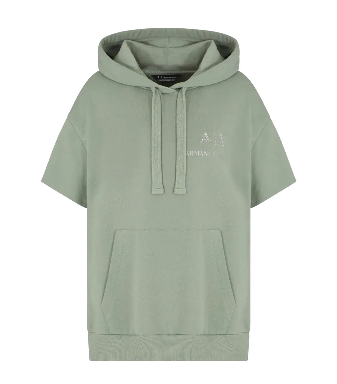 Armani Exchange Short Sleeve Hoodie Sage