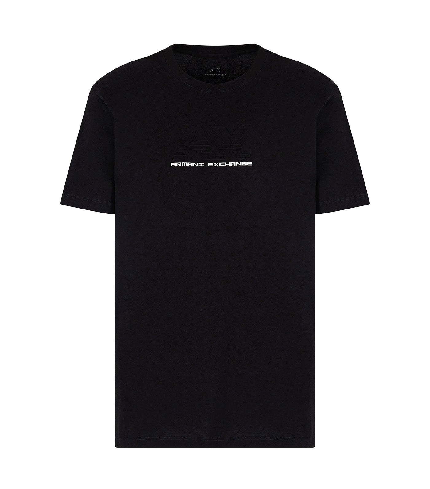 Armani Exchange Regular Fit Tee Embroidered Logo Black