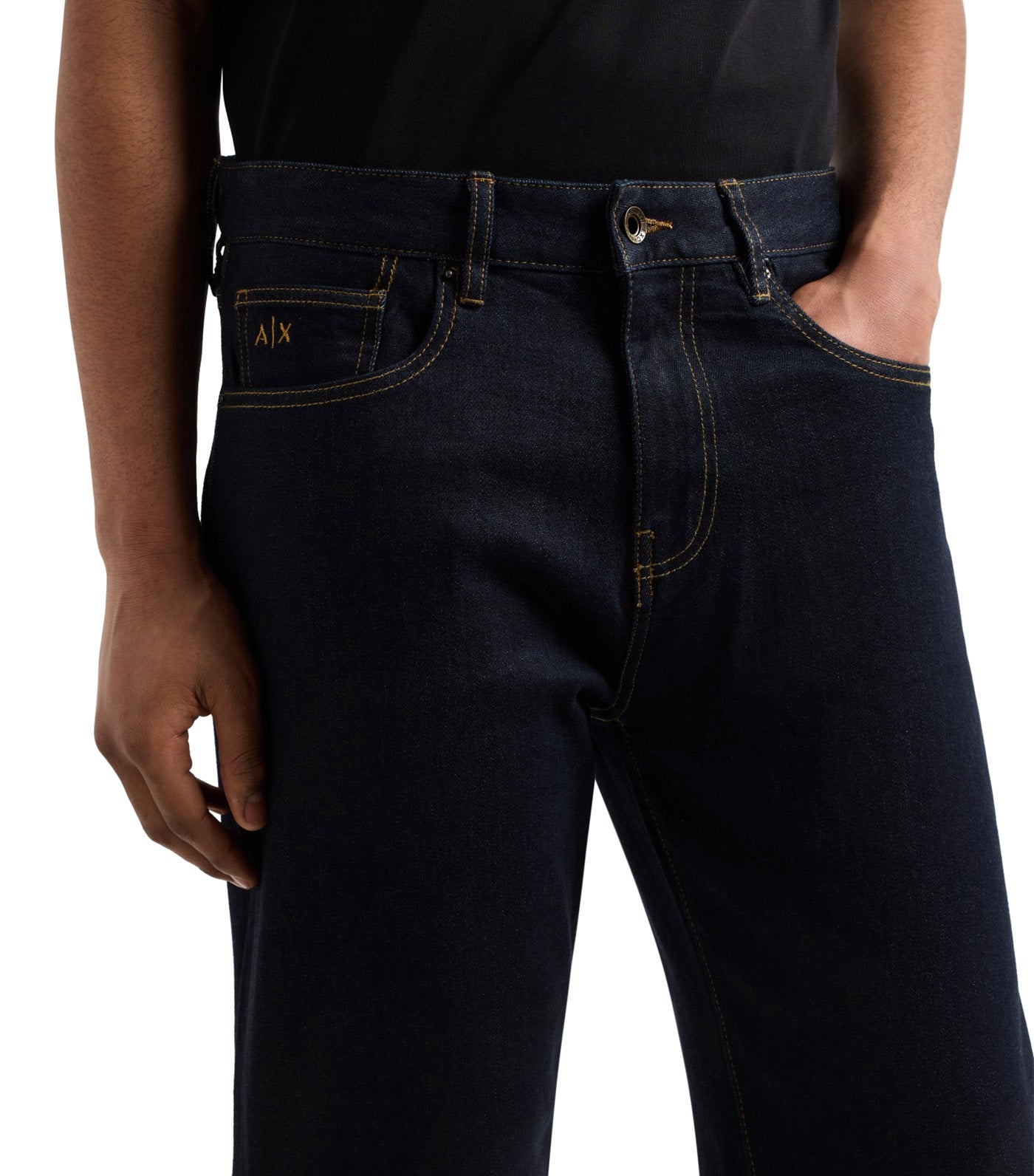 J13 Slim Fit Jeans with Contrast Stitching Blue Denim