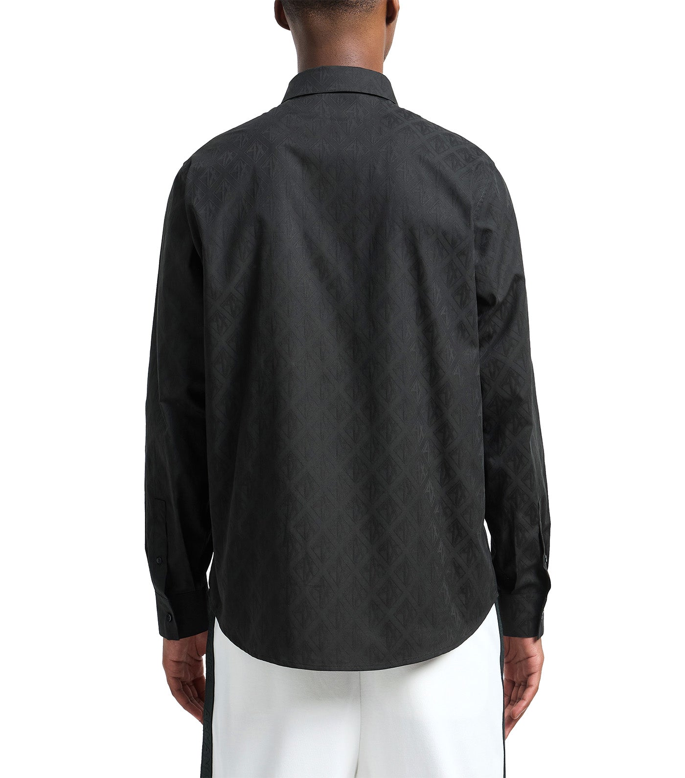 Regular Fit Cotton Shirt with Allover Logo Jet Set