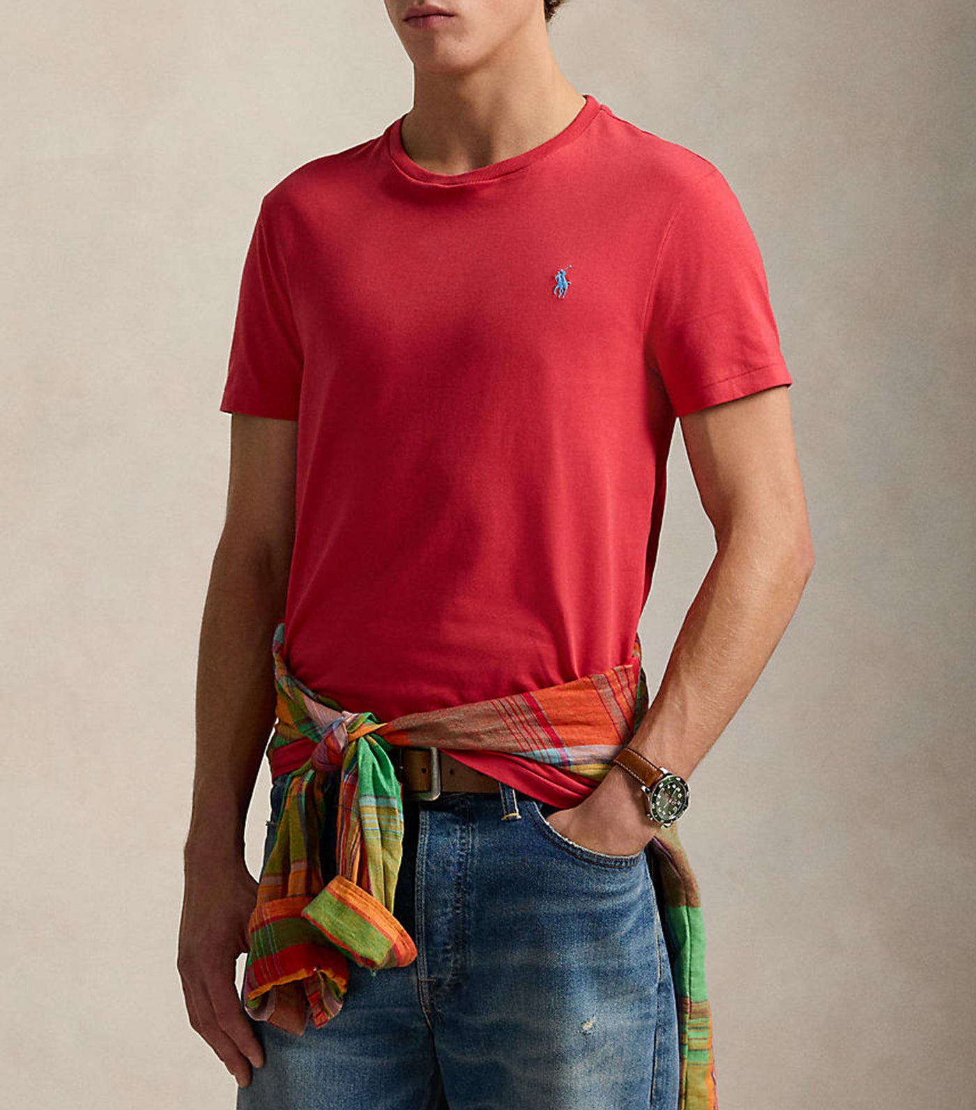 Men's Custom Slim Fit Jersey Crewneck T-Shirt