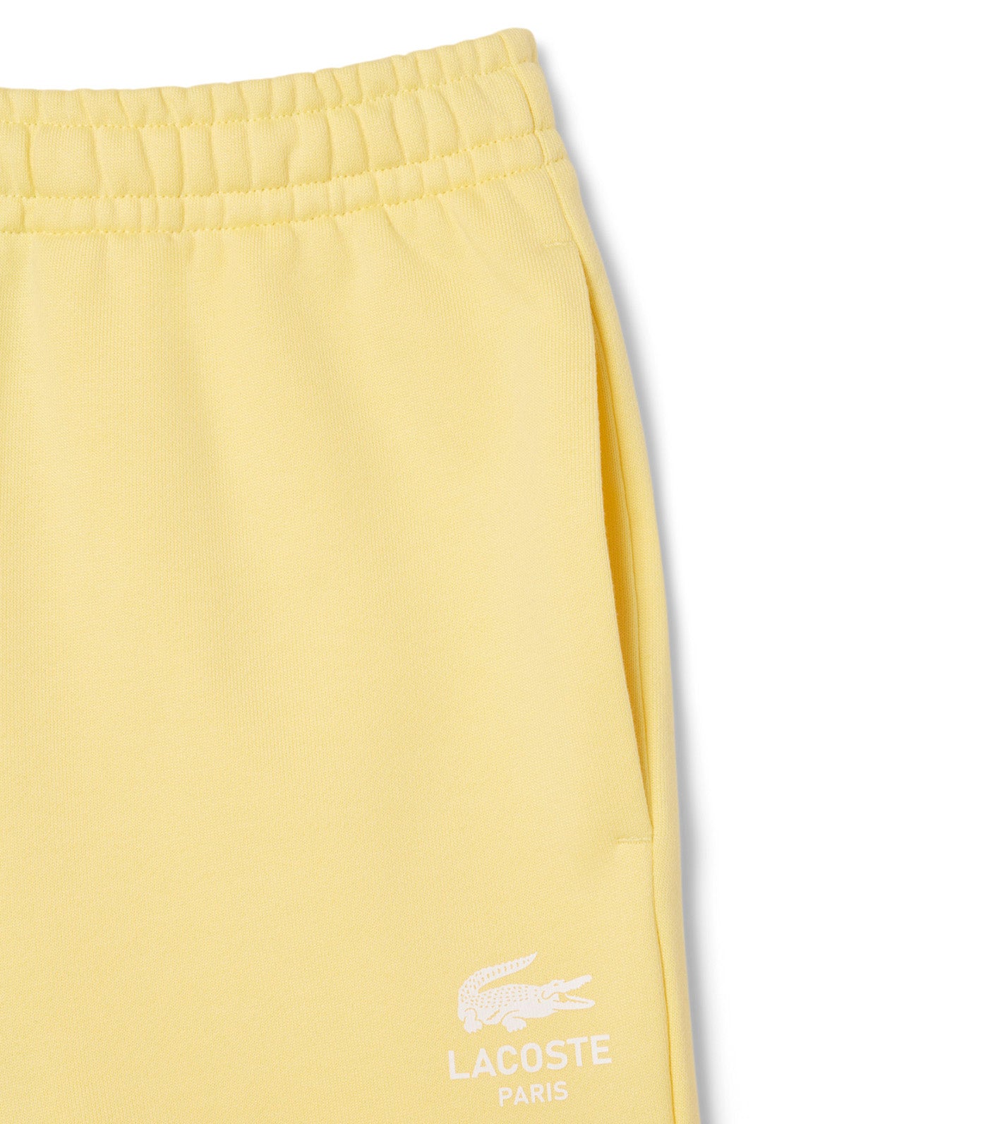 Printed Cotton Fleece Shorts Yellow