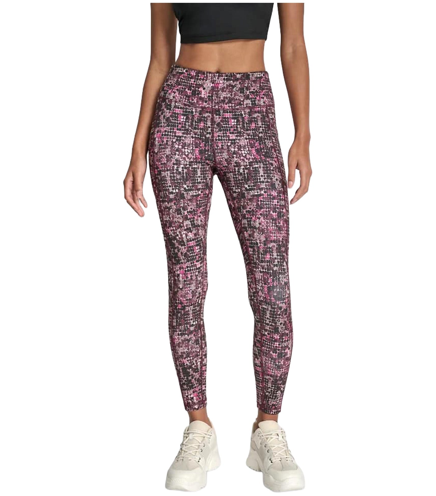 Printed High-Waist 7/8 Tights Pink