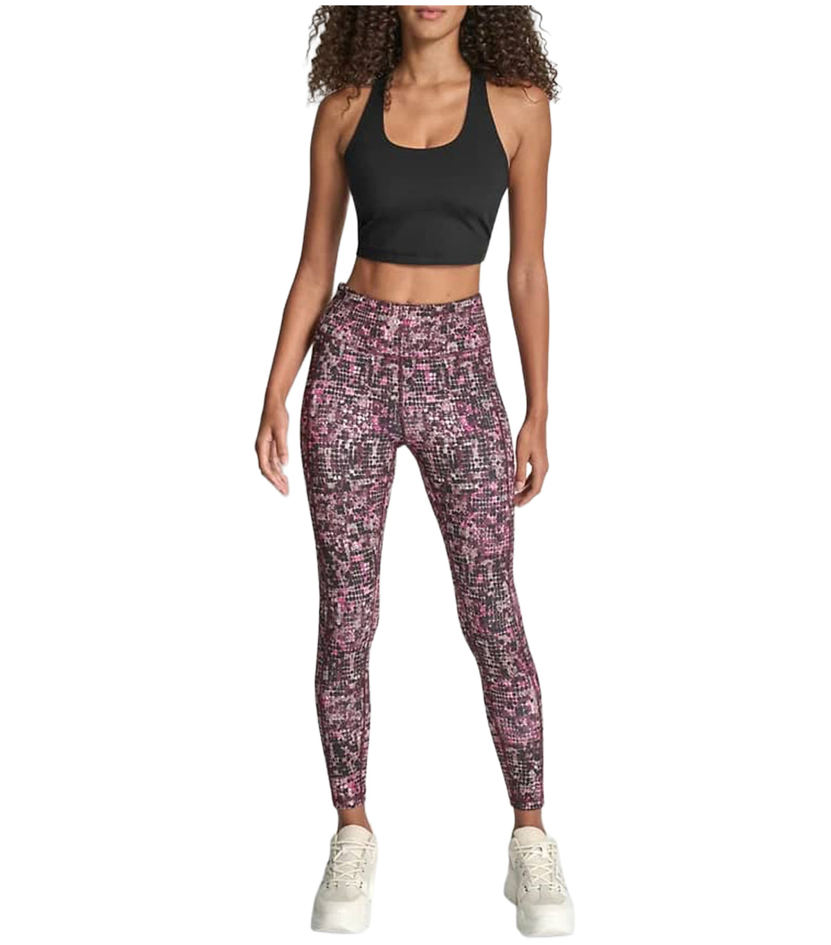 Printed High-Waist 7/8 Tights Pink