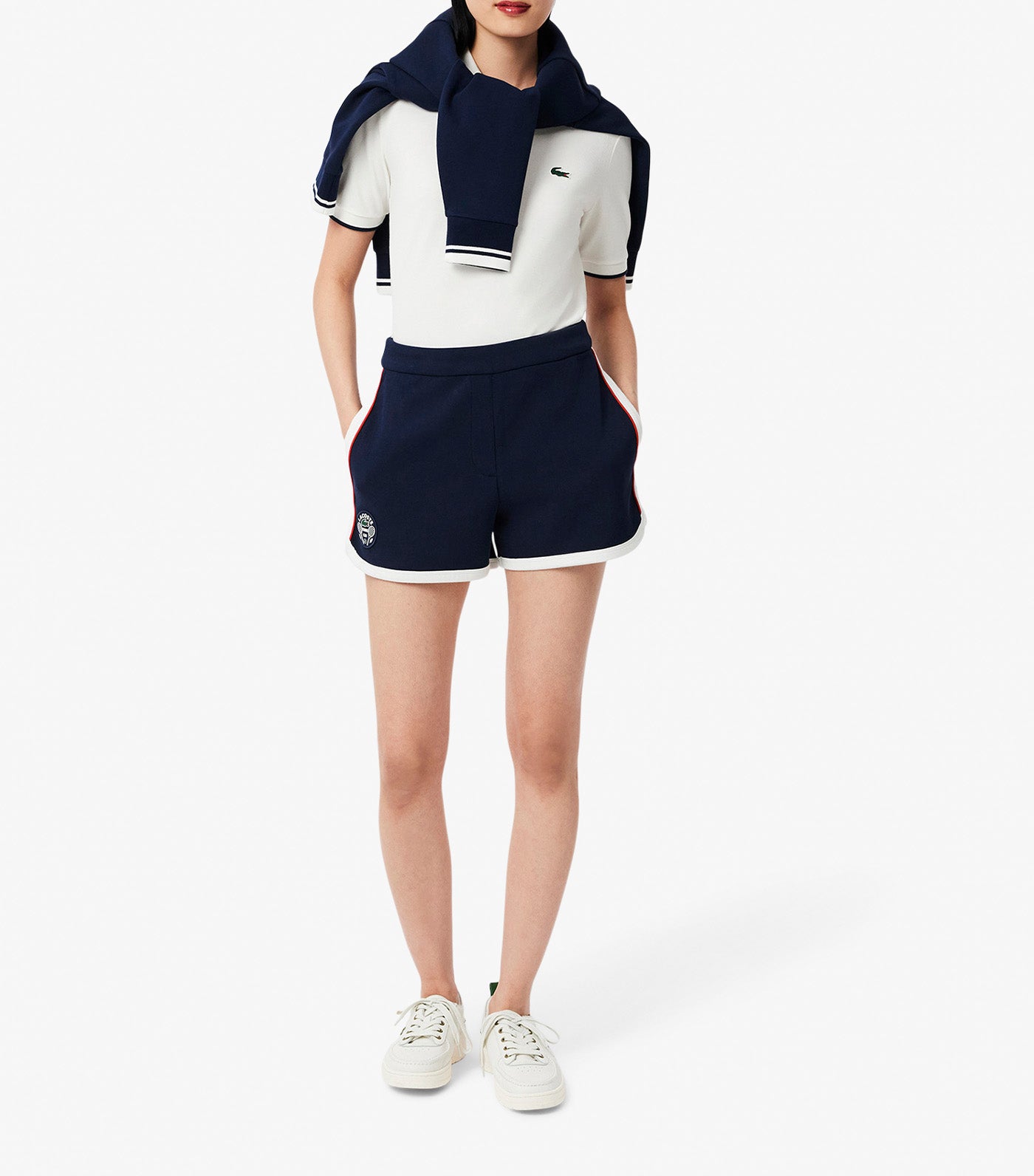 Tennis Heritage Stretch Piqué Shorts Navy Blue/Flour