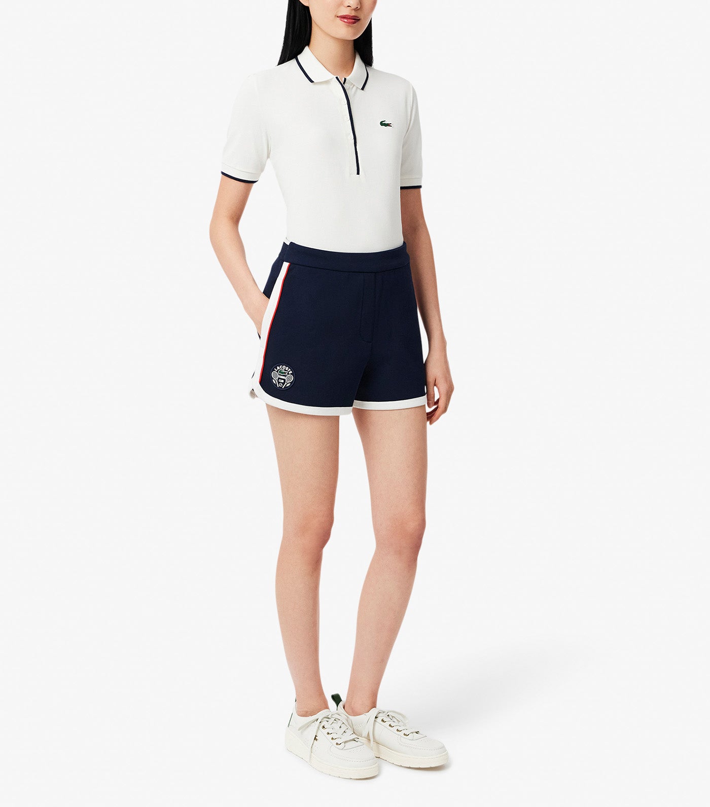 Tennis Heritage Stretch Piqué Shorts Navy Blue/Flour