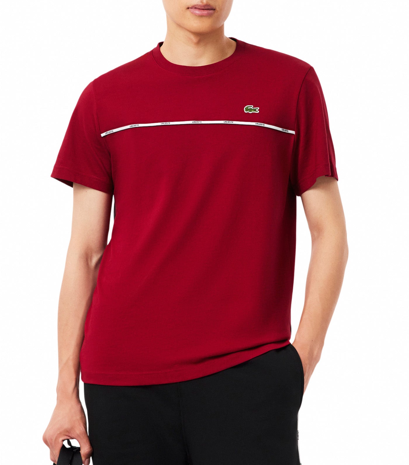 Lacoste Regular Fit Trim T-Shirt Bordeaux