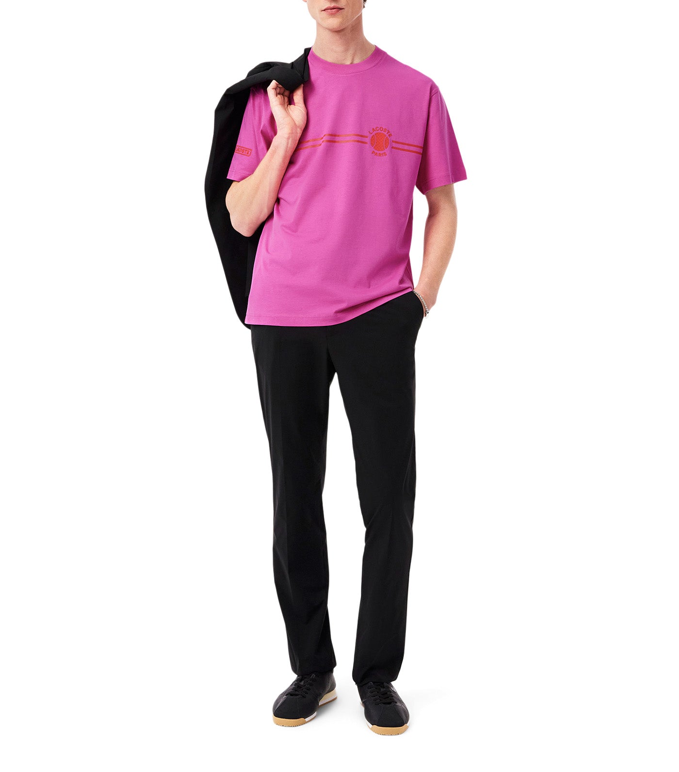 Printed Embroidered Cotton Jersey T-Shirt Malva