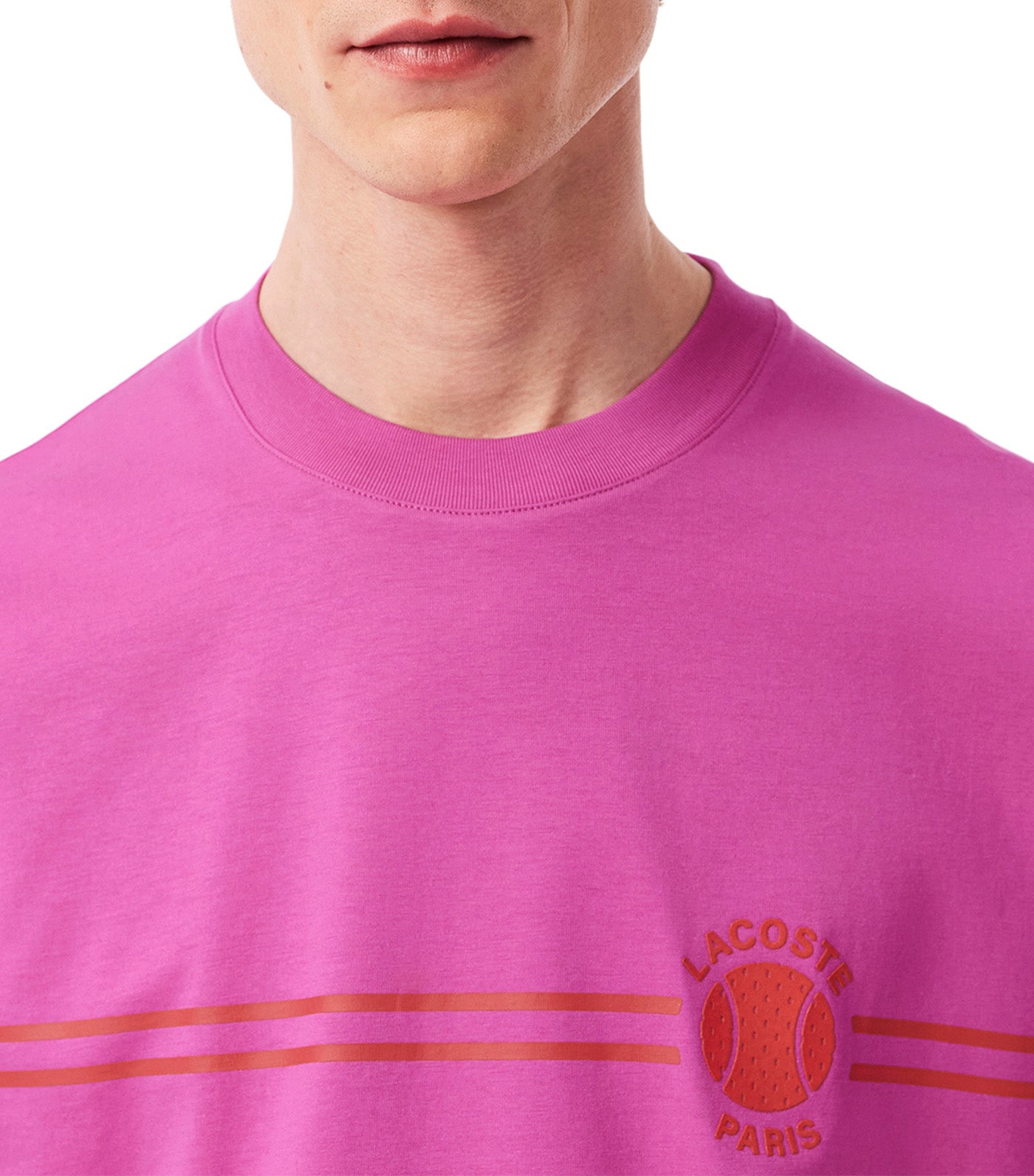 Printed Embroidered Cotton Jersey T-Shirt Malva