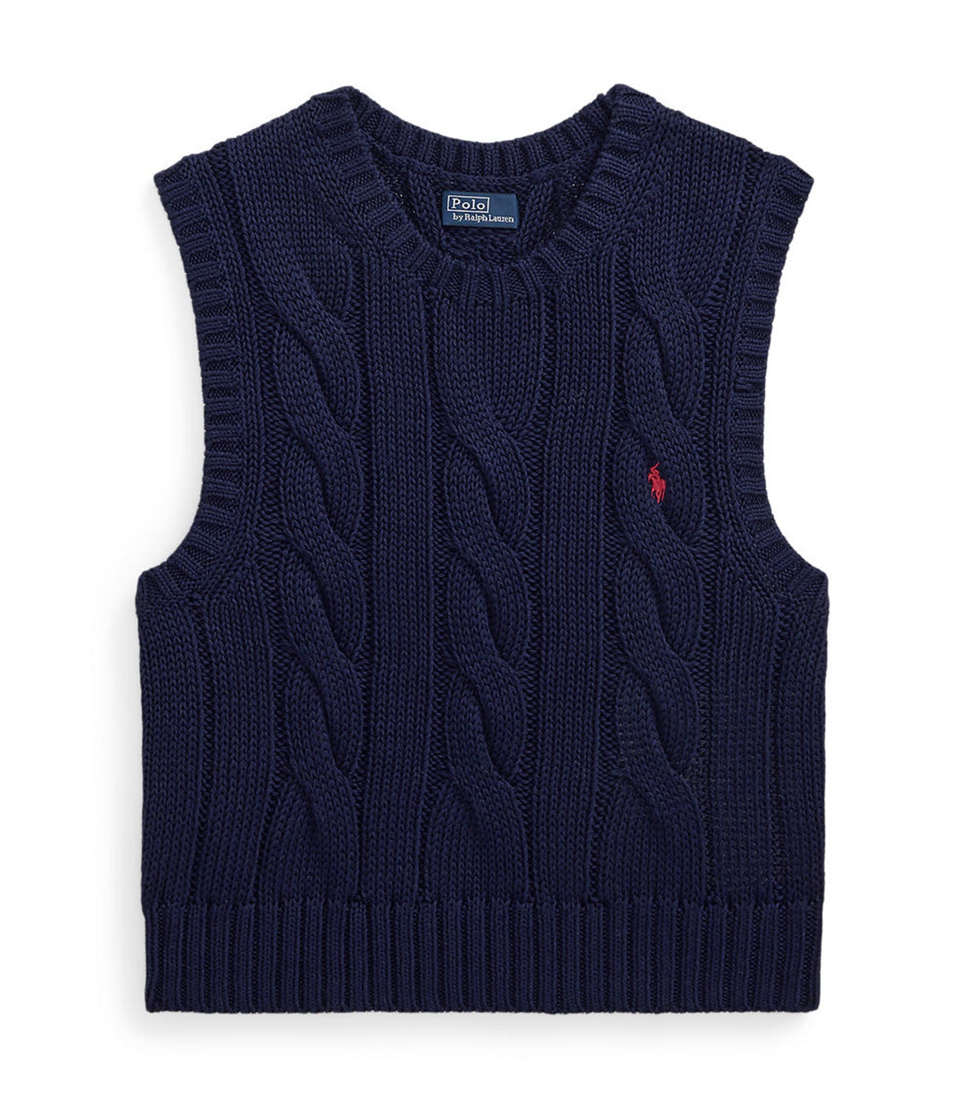 Women's Cable-Knit Cotton Crewneck Sweater Vest
