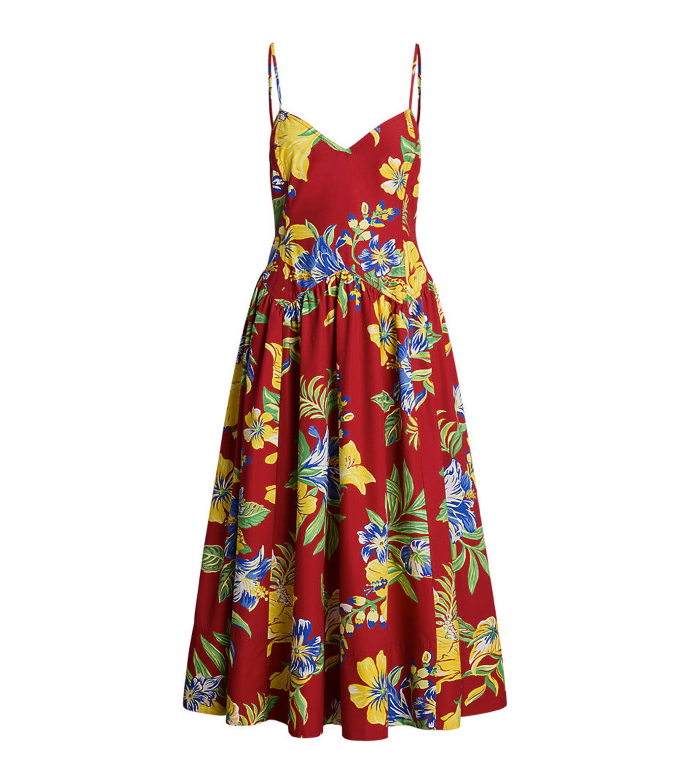 Women's Tropical-Floral Cotton Poplin Dress Paradise Petals