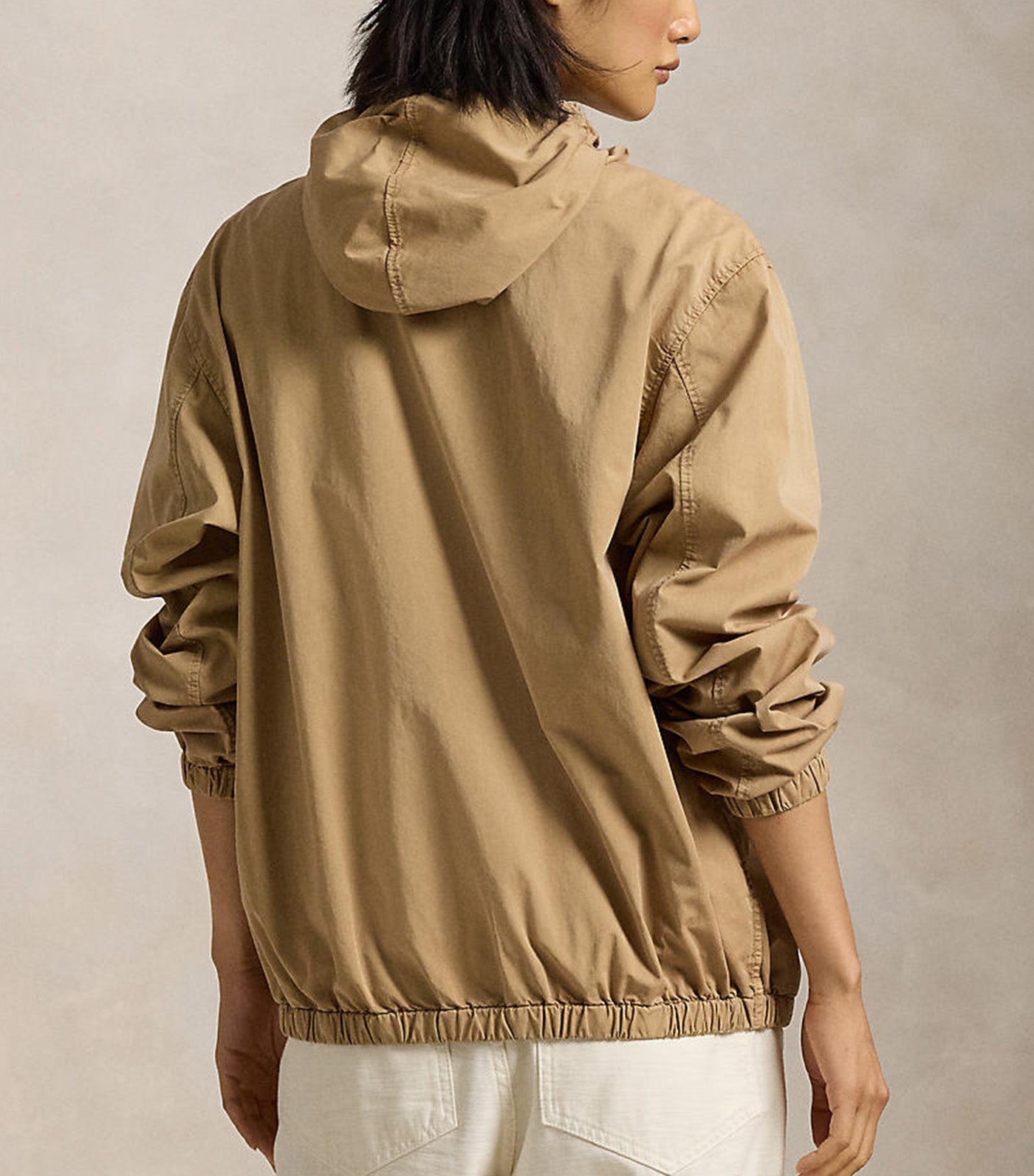 Women's Twill Hooded Jacket Cafe Tan
