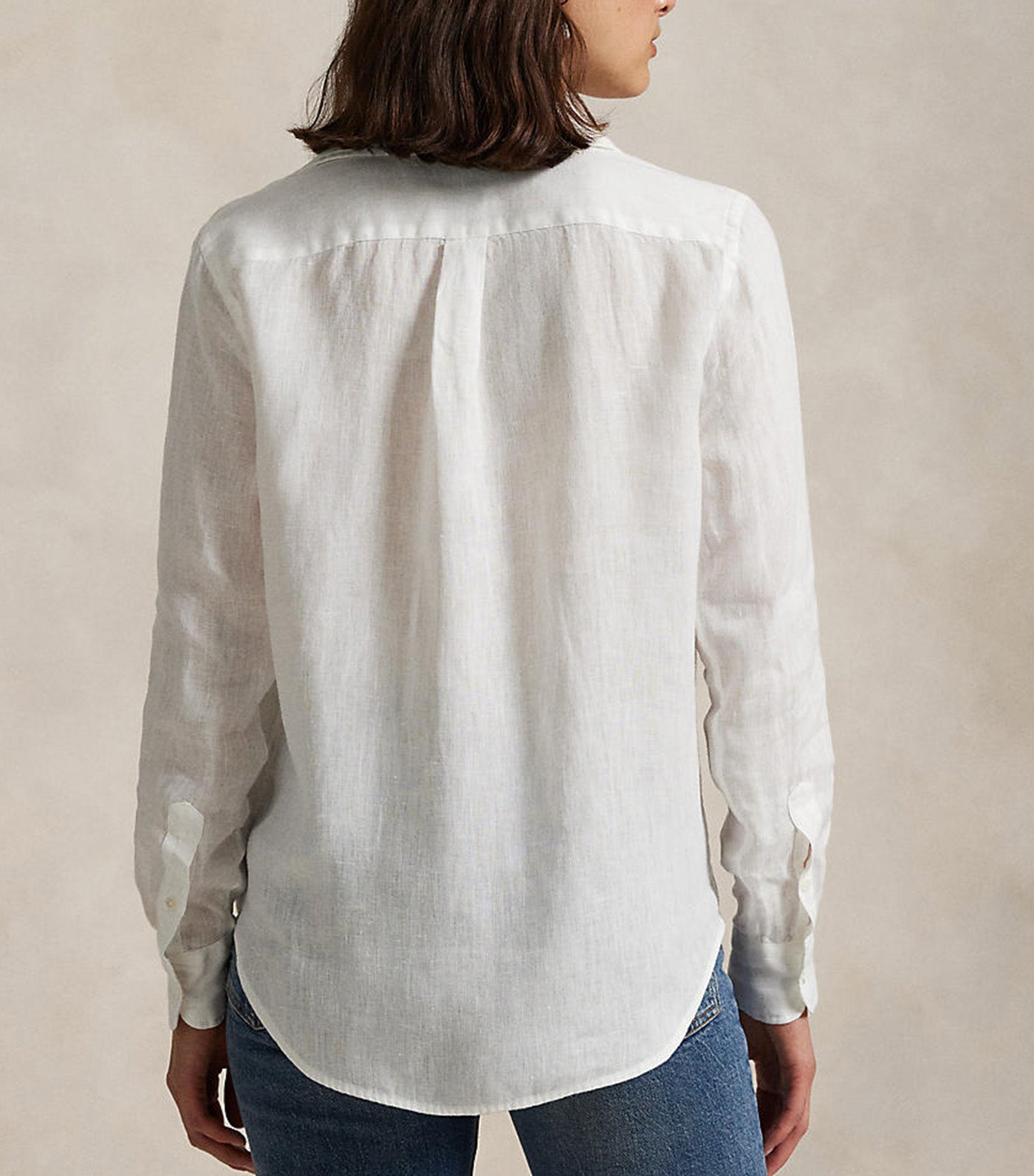 Women's Classic Fit Linen Shirt White