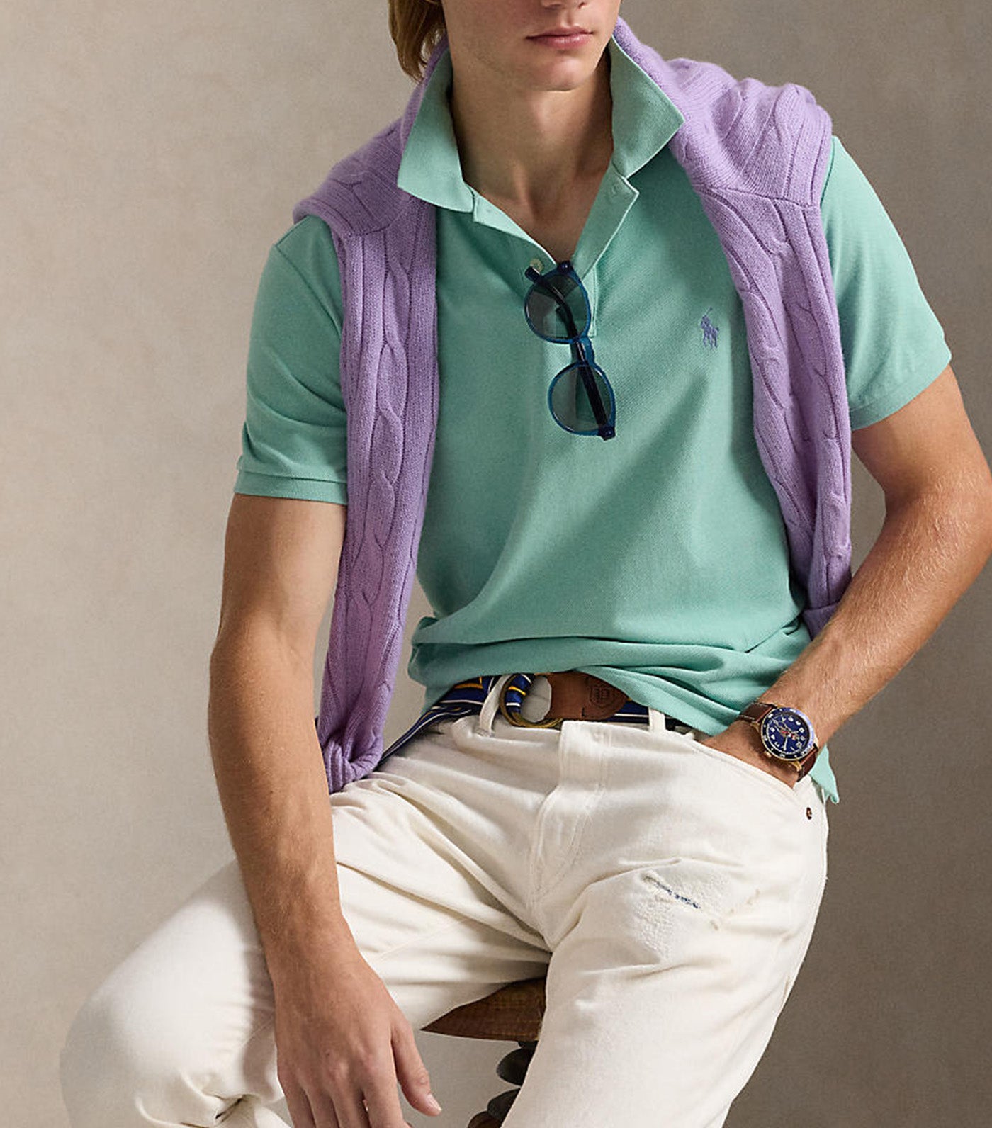 Men's Custom Slim Fit Mesh Polo Shirt