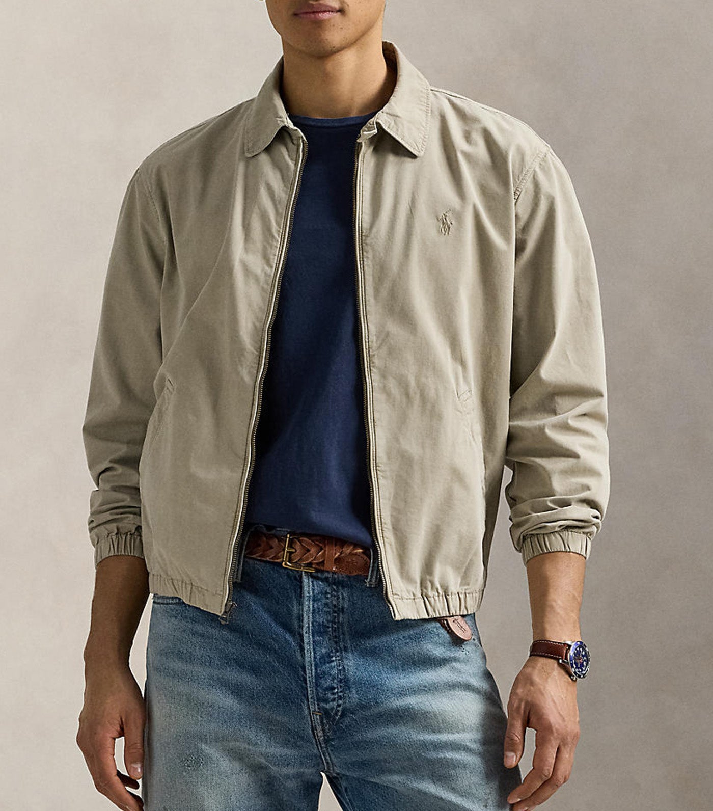 Men's The Bayport Mineral-Dyed Poplin Jacket Olive