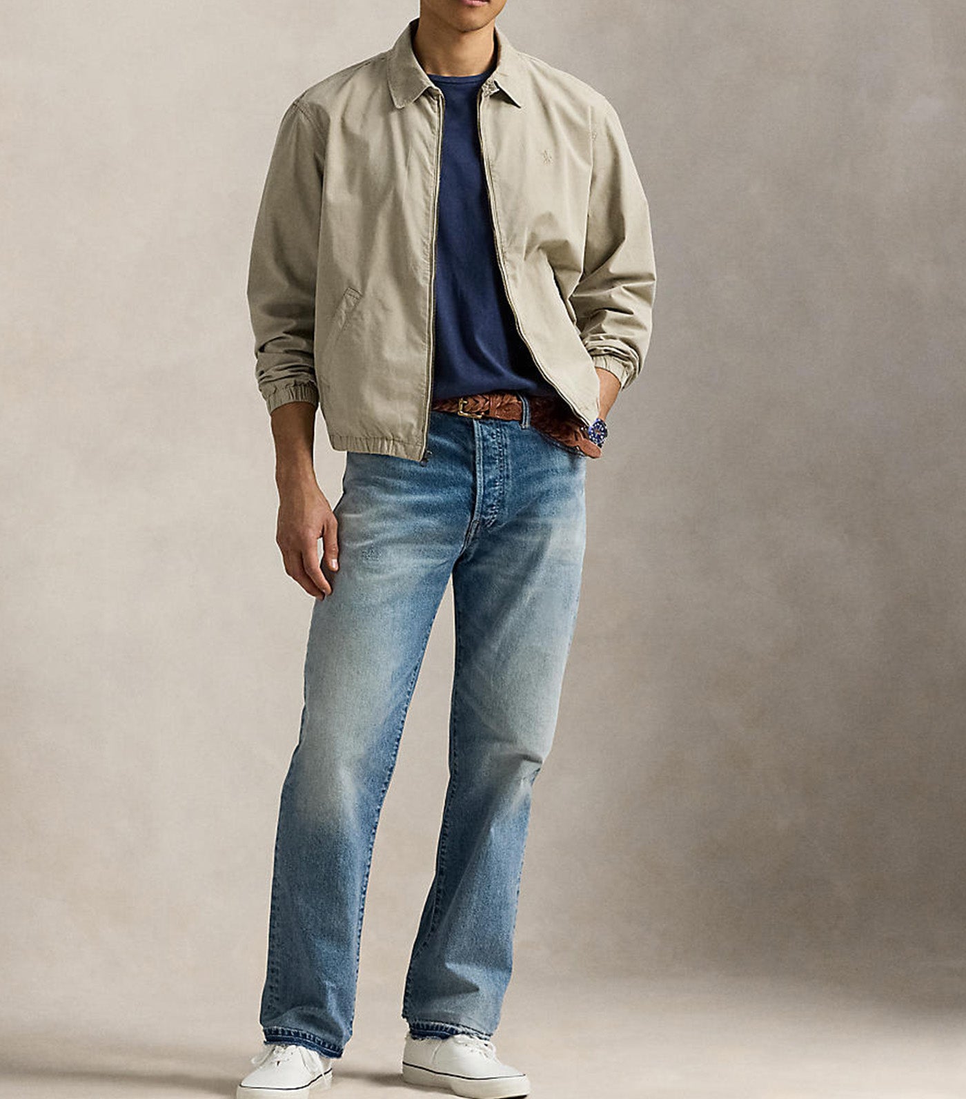 Men's The Bayport Mineral-Dyed Poplin Jacket Olive