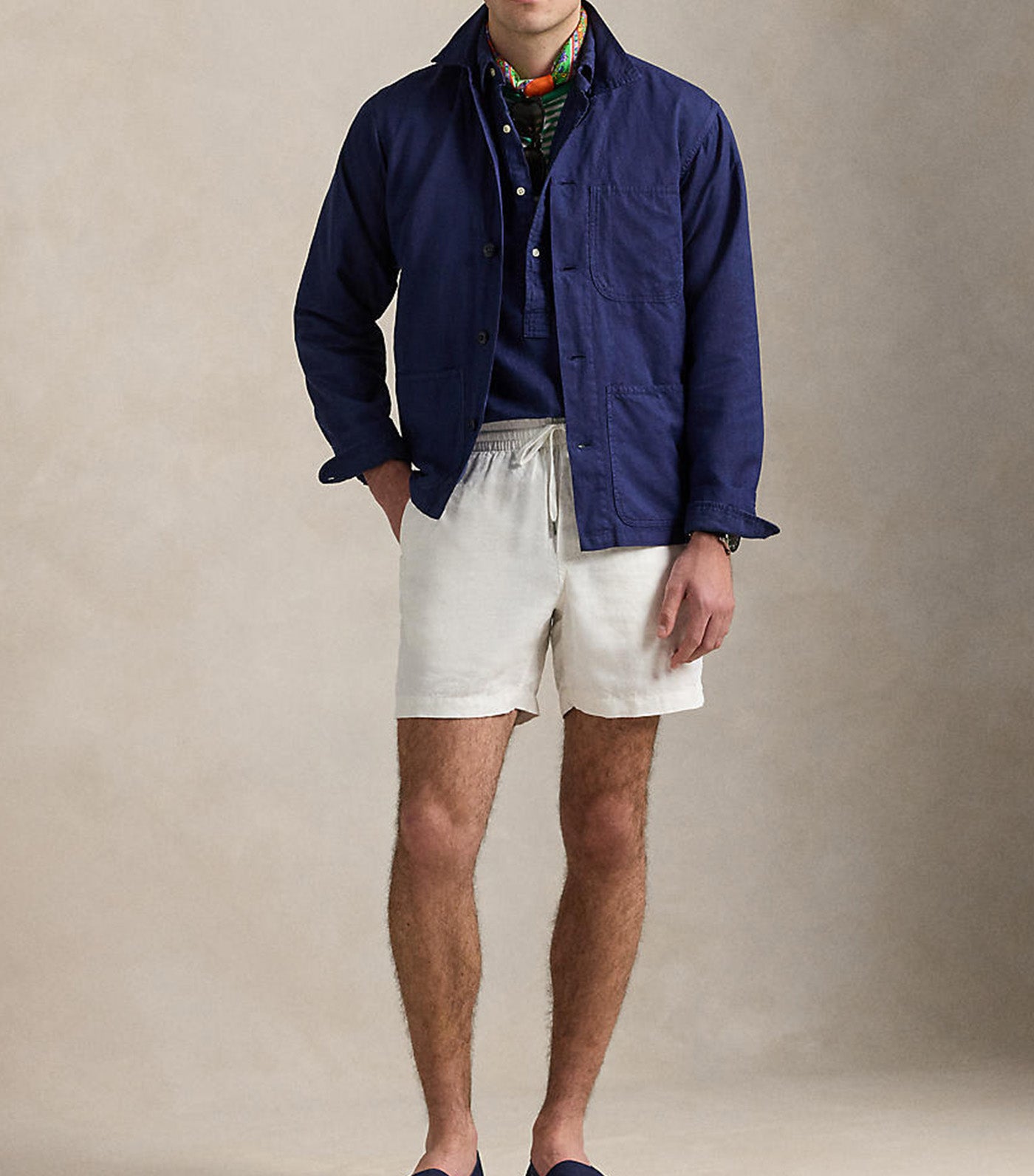 Men's Linen-Cotton Overshirt