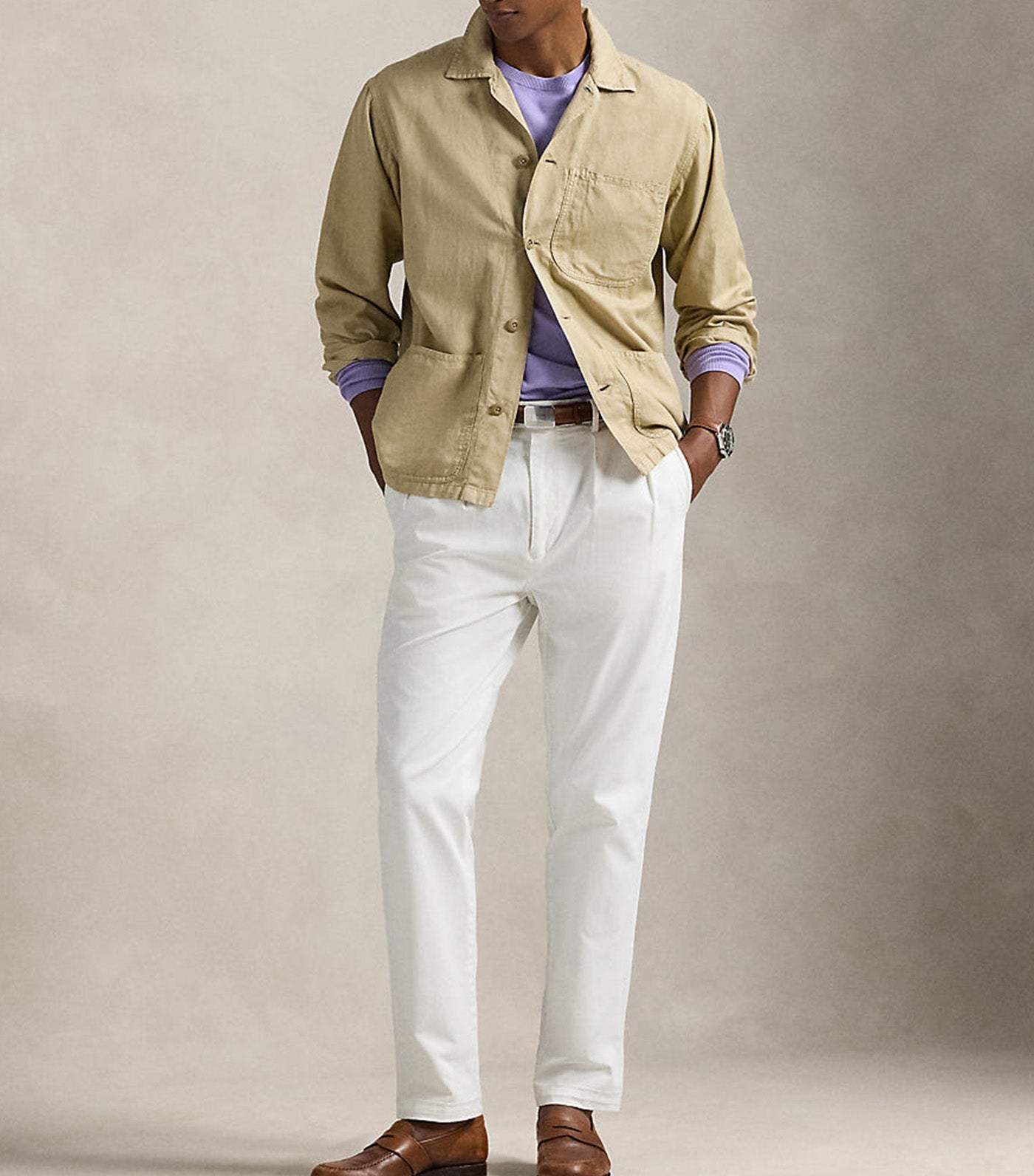 Men's Linen-Cotton Overshirt