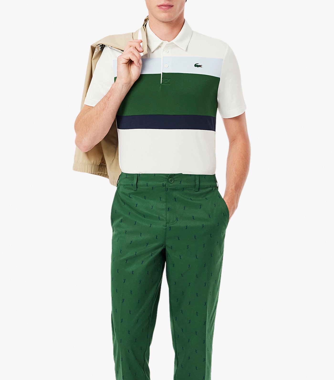 Regular Fit Color-Block Golf Polo Shirt