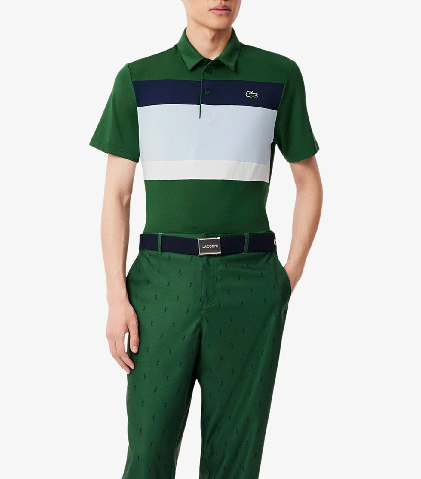 Regular Fit Color-Block Golf Polo Shirt