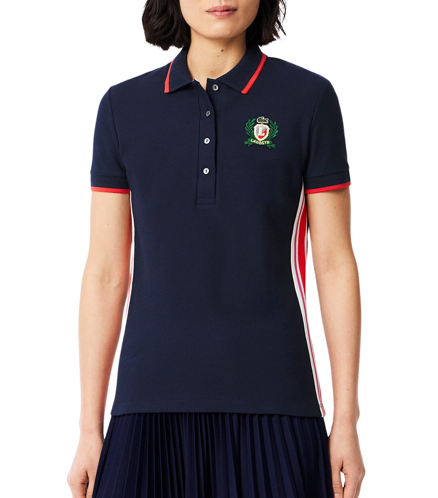 Slim Fit French Made Polo Shirt Navy Blue