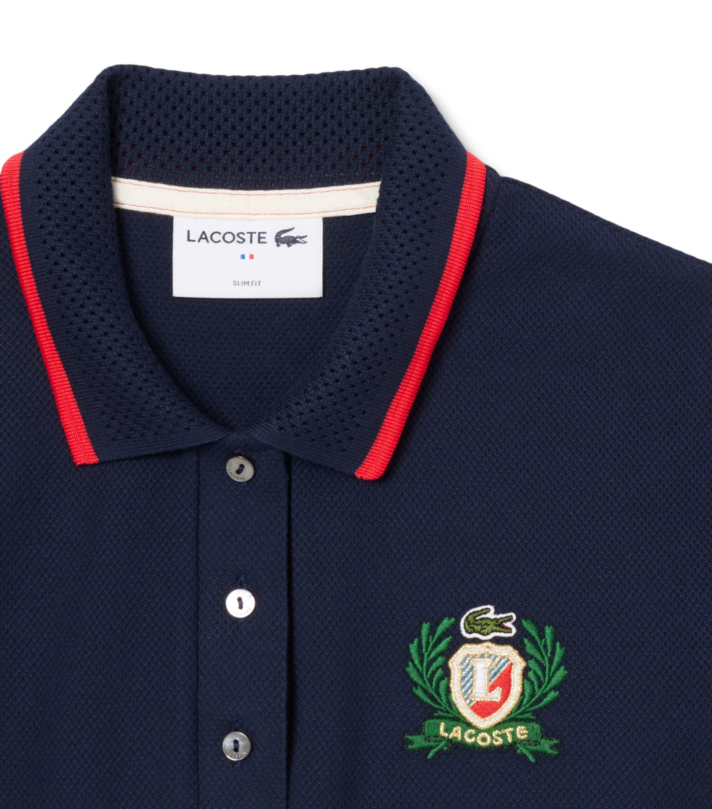 Slim Fit French Made Polo Shirt Navy Blue
