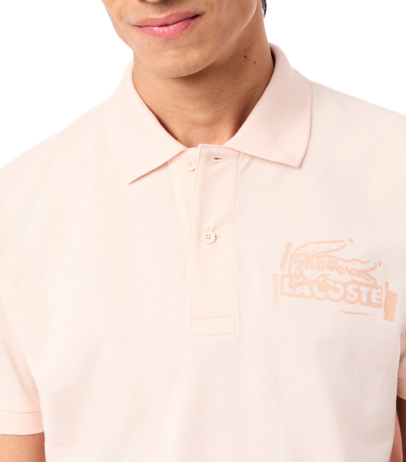 Men's Classic Fit Printed L.12.12 Polo Angora/Latte