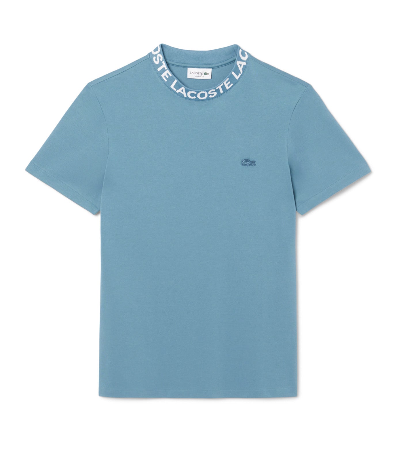 Regular Fit Jacquard Neck Stretch T-Shirt