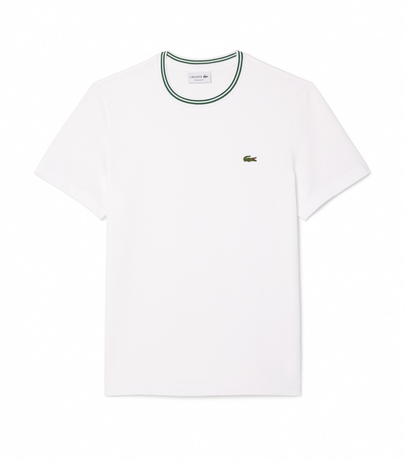 Regular Fit Ribbed Collar Cotton T-Shirt