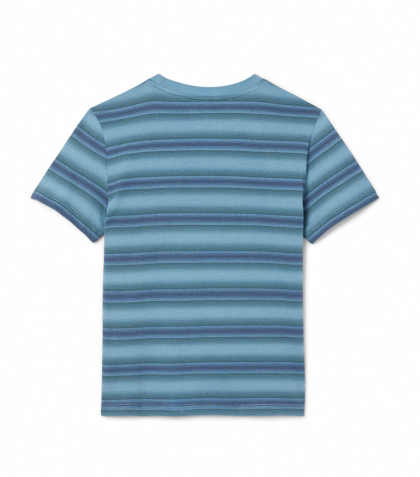 Striped Print Cotton T-Shirt Limestone/Falcon-Navy Blue