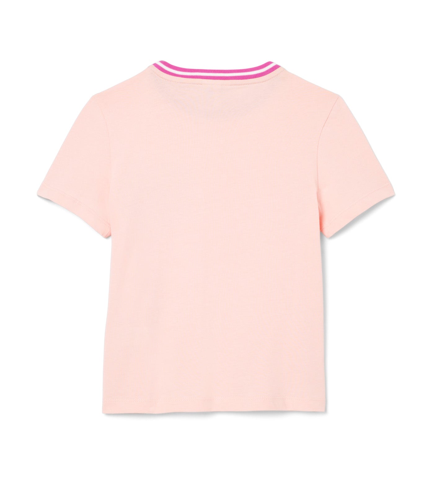 Contrast Print Cotton T-Shirt Waterlily/White/Malva